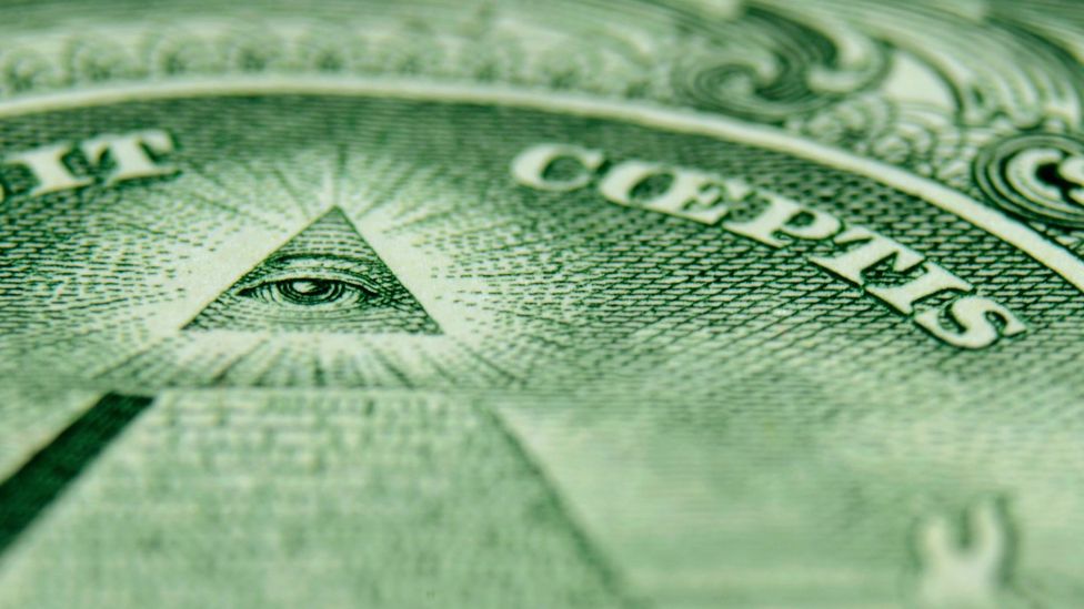 illuminati logo on dollar bill