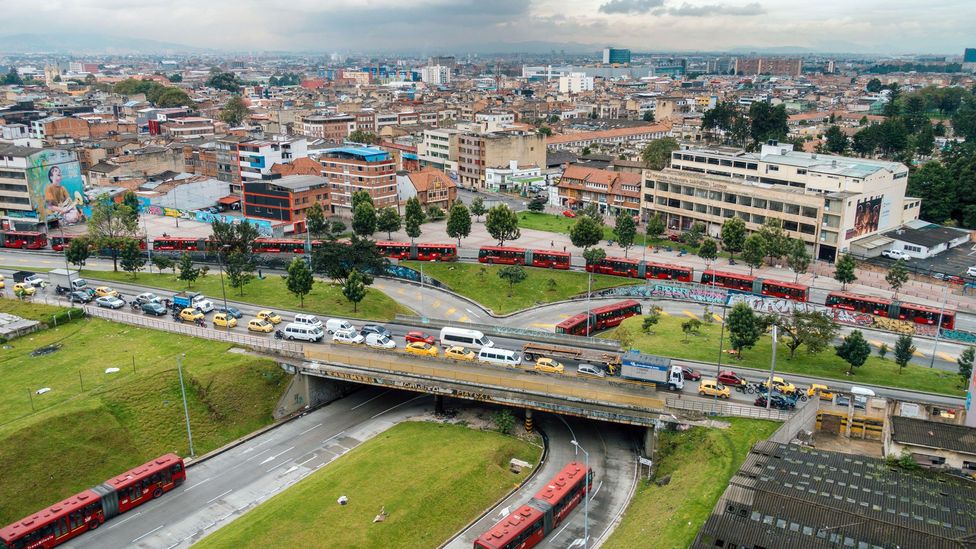 Bogotá is infamous for having the world's worst traffic, but its cycling infrastructure is considered an exemplary model of sustainable urban mobility (Credit: Alamy)