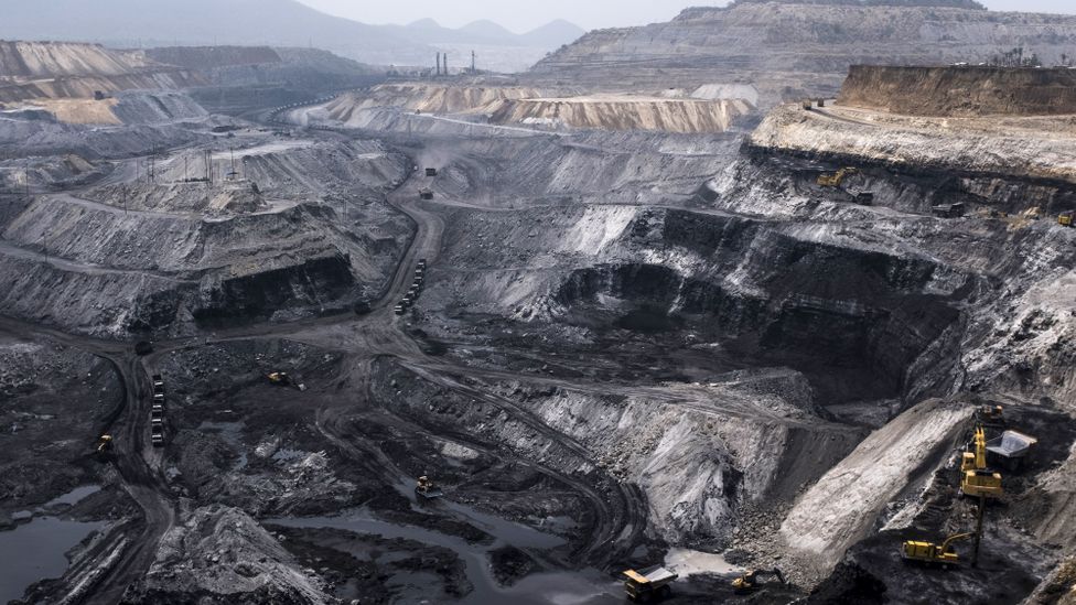 An open coal mine reaches to the horizon near Mahagama, in the Indian state of Jharkhand (Credit: Xavier Galiana/Getty Images)