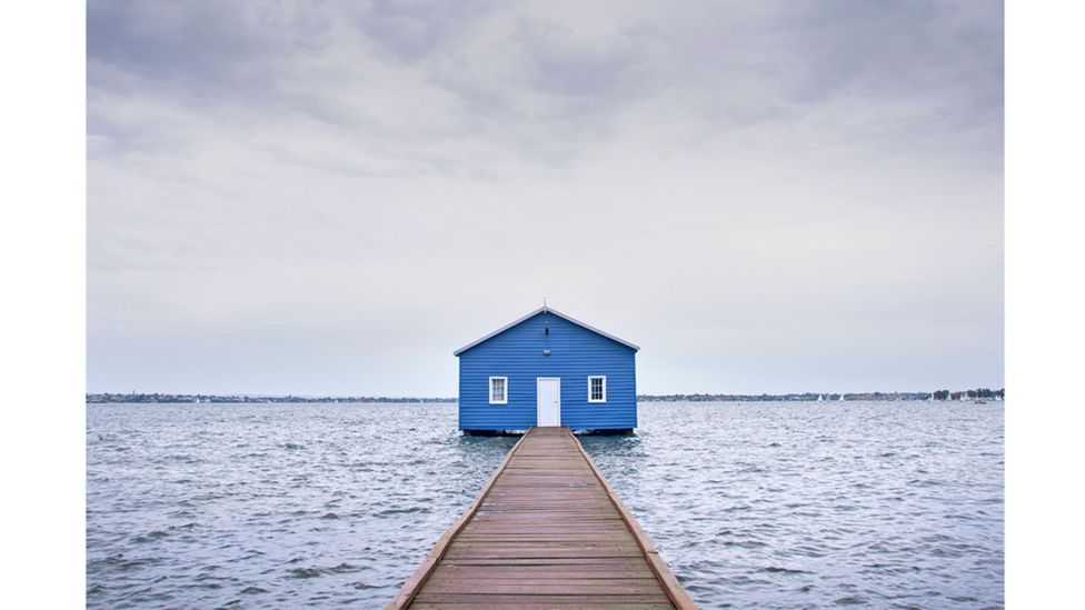 Crawley Edge boatshed, Perth, Australia - there is a pleasing symmetry to the photos (Credit: James Wong)