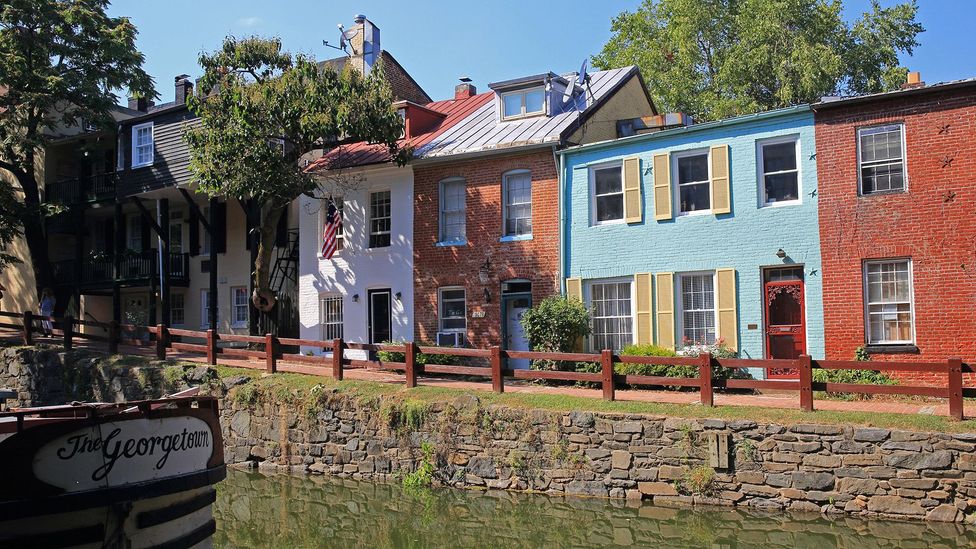 The trail passes near the locks and historical canal boats of DC's Georgetown neighbourhood (Credit: Monica Wells/Alamy)