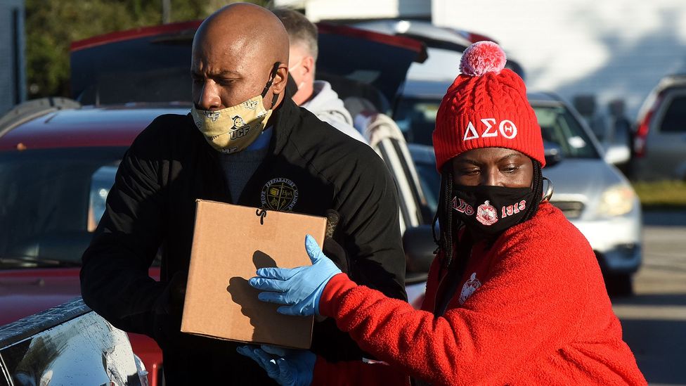 During the pandemic, many people have volunteered to help those who have been worst hit by lockdowns (Credit: Paul Hennessy/Getty Images)