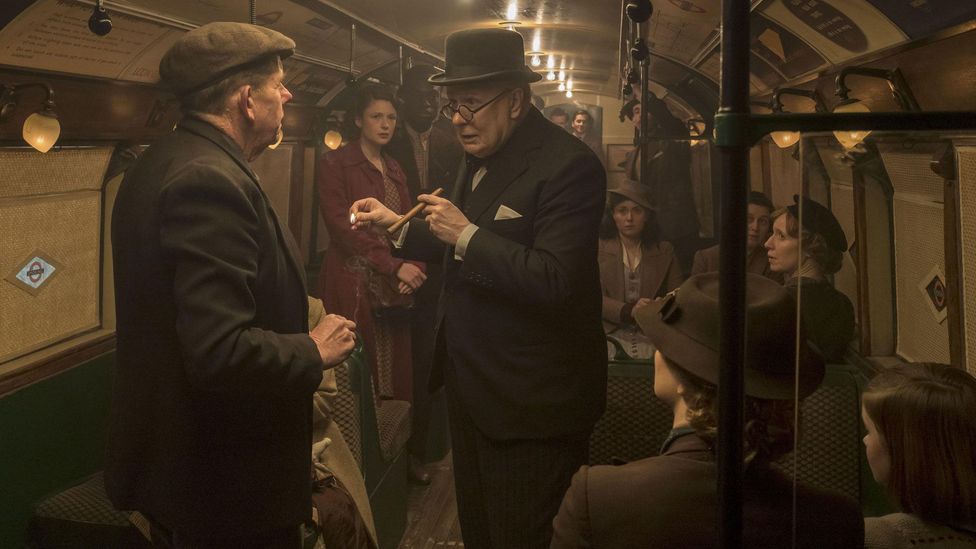 Even Oscar-winning biopics can have their ridiculous moments – such as the notorious London underground scene in 2017’s Darkest Hour (Credit: Alamy)