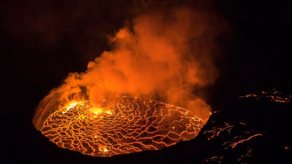 Nyiragongo volcano in the Democratic Republic of Congo (DR Congo)