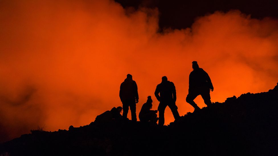 The lava lake is most soul-stirring at night