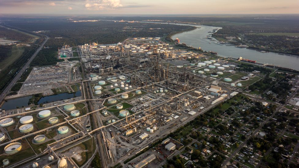 The region between Baton Rouge and New Orleans features a dense assemblage of industry close to residential communities (Credit: Getty Images)