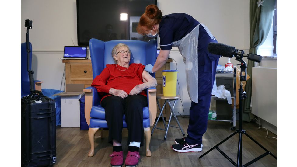 As more people are vaccinated, scientists expect to see fewer people testing positive for Covid-19 in care homes (Credit: Russell Cheyne/ Reuters)