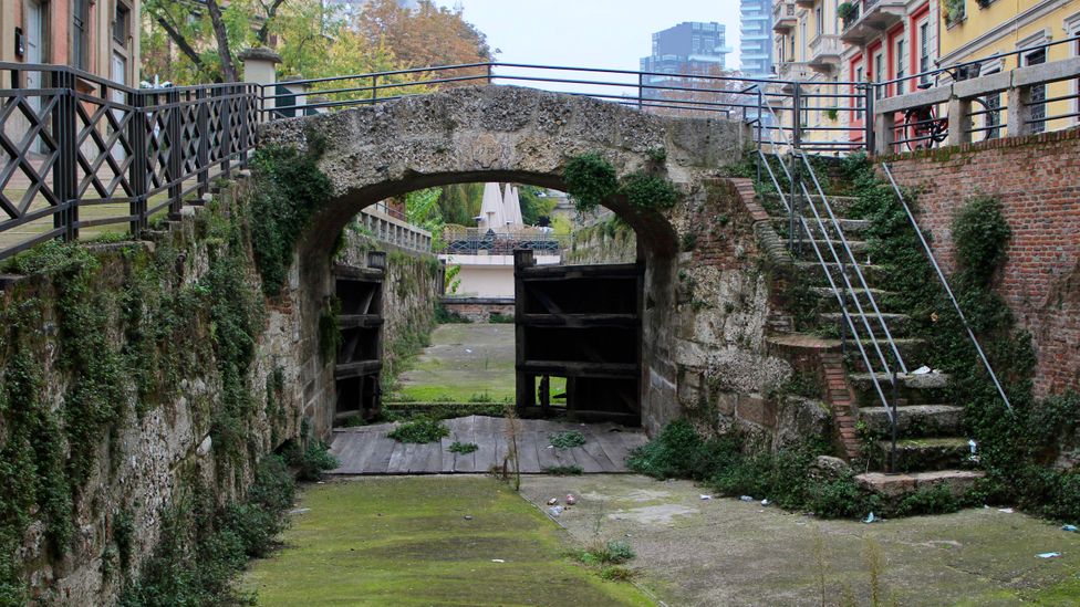 The Incoronata Lock at the end of Via San Marco is one of the few remnants of the canal system (Credit: Joey Tyson)