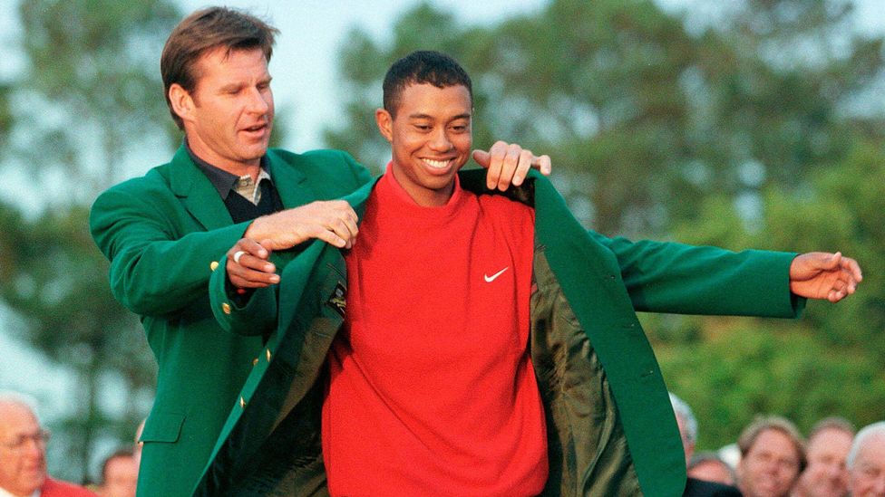 Tiger Woods won the Masters at 21, but our attention ultimately turned to the negative headlines surrounding him (Credit: Alamy)