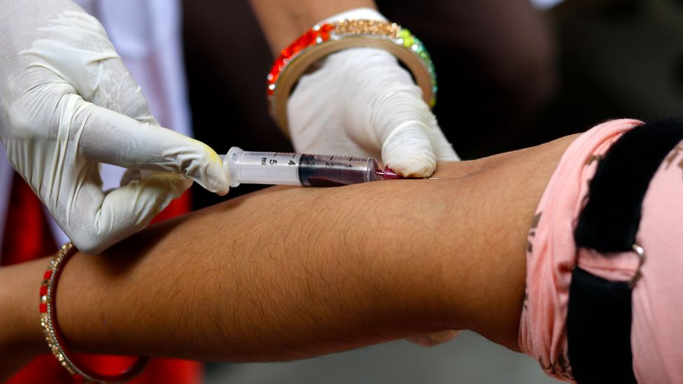 Early in the pandemic doctors began to notice patterns between certain patient blood types and the severity of disease (Credit: Naveen Sharma/Getty Images)
