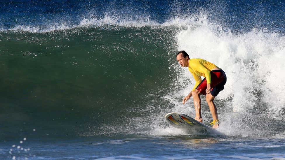 Tom Vanderbilt surfing