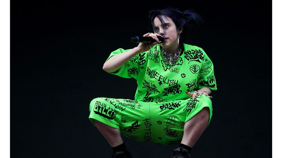 With her baggy outfits and centre-parted hair, Billie Eilish is the embodiment of Gen-Z style (Credit: Getty Images)