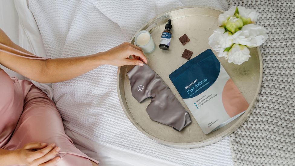 Among the products made to aid sleep are serums, supplements and weighted sleep masks (Credit: Gravity Products)