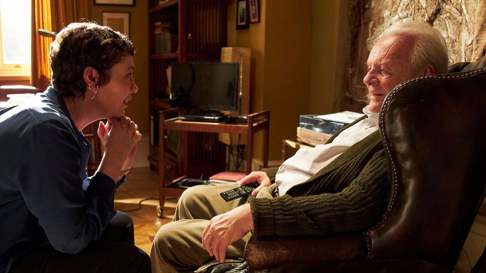 The Father centres on the relationship between Anthony (Anthony Hopkins), who is grappling with dementia symptoms, and his daughter Anne (Olivia Colman) (Credit: Alamy)