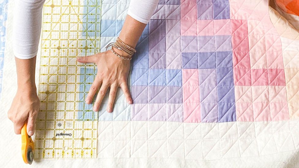 During the pandemic, the rise of "quilt-alongs" has seen groups of quilters come together virtually (Credit: Amari Thomsen/Next Gen Quilting)