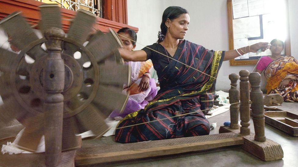 Hand-spinning has been part of India's cultural life for centuries (Credit: Getty Images)