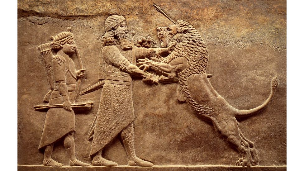 The carvings bring together man and beast as worthy adversaries (Credit: Getty Images)