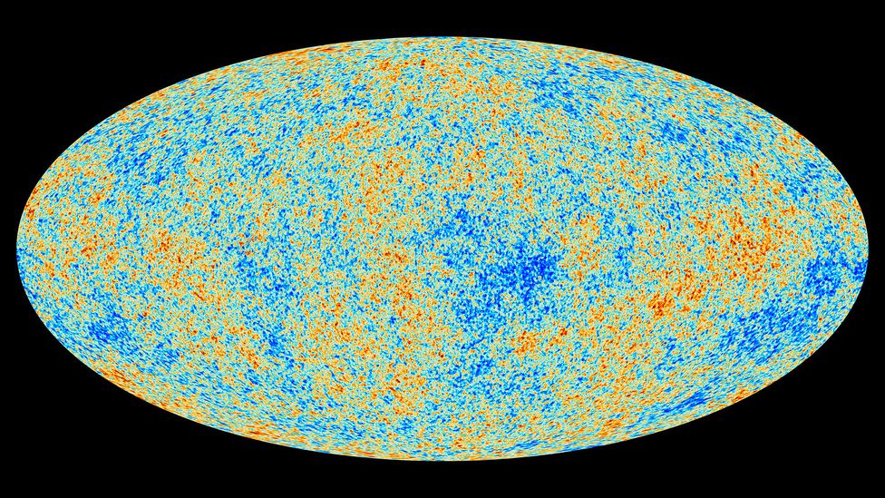 Tiny disturbances in early universe can be seen in fluctuations in the oldest light in the Universe – the cosmic microwave background (Credit: Nasa/JPL/ESA-Planck)