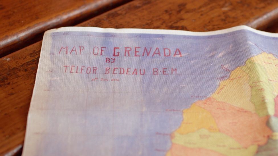 After studying land surveying, Bedeau began hand-drawing topographical maps of Grenada (Credit: Steph Keelan)