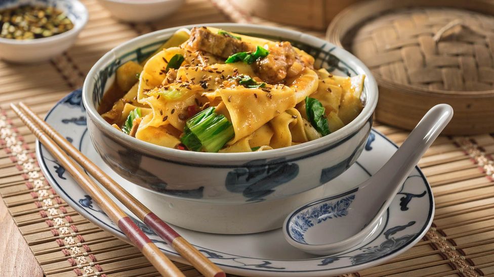 Biang biang noodles' mysterious origin and sheer girth make it one of Shaanxi's so-called "Eight Curiosities" (Credit: Simon Reddy/Alamy)