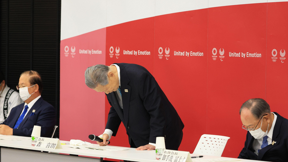Yoshiro Mori announces his resignation on 12 February 2021