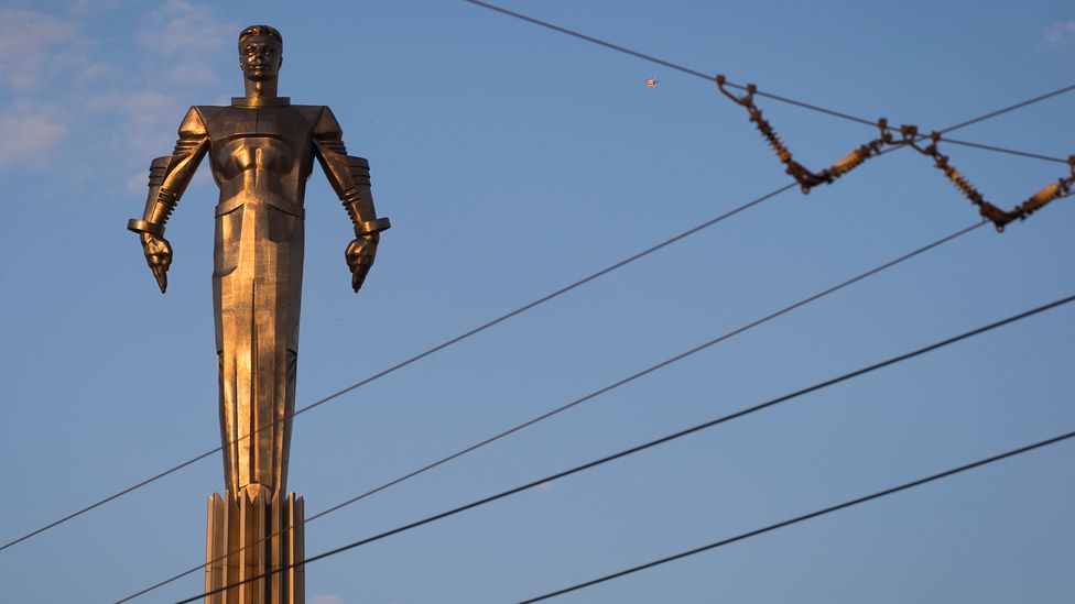 Gagarin's achievement is remembered through statues like this one in Moscow (Credit: Joel Sagat/AFP/Getty Images)