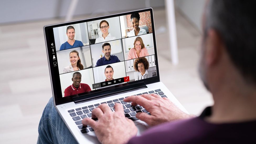 Our brains have to work harder in virtual meetings, and having lots of them during the day can take a toll (Credit: Alamy)