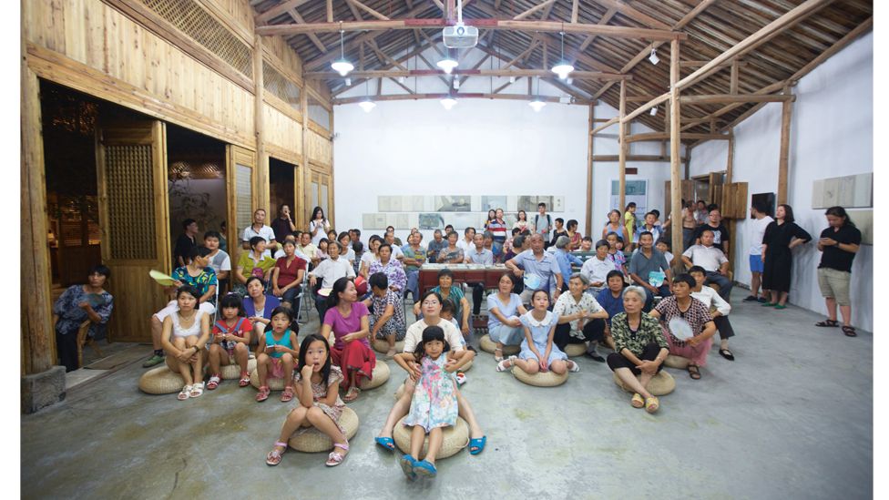 Artist Ou Ning worked with the Bishan commune in Anhui Province (Credit: Zhu Rui)