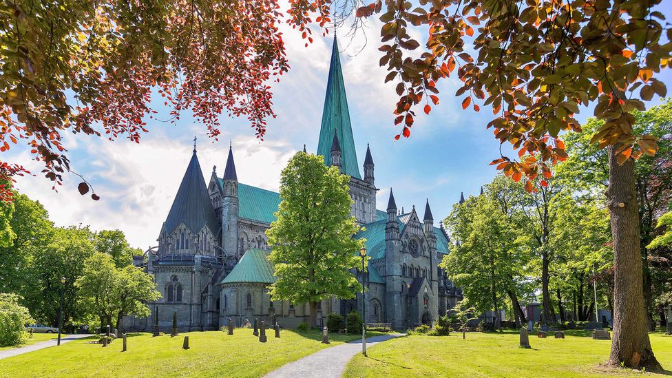Norway's Nidaros Cathedral is built over the burial site of Saint Olav, the patron saint of the Åland islands (Credit: Ronnmyd/Getty Images)