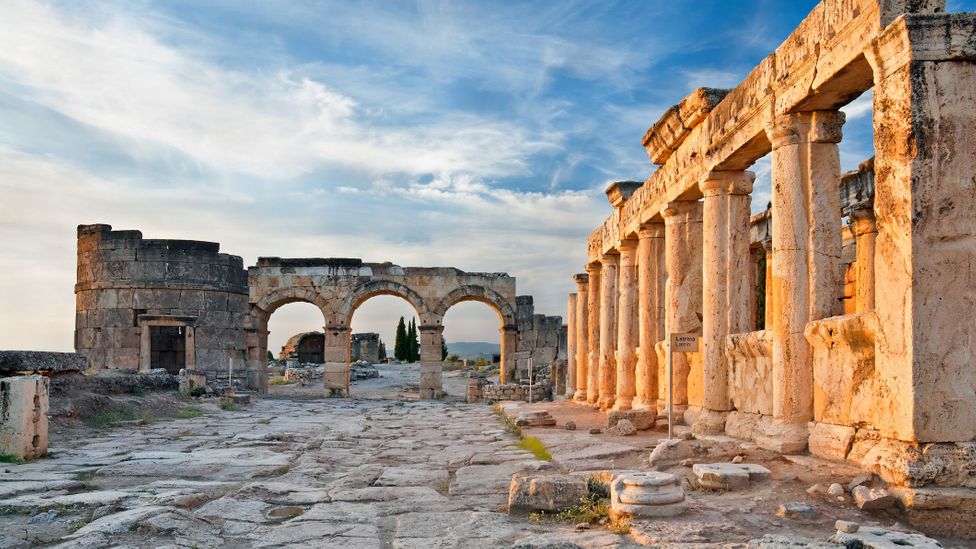 Latrine and Frontinus gate of Hierapolis, Turkey