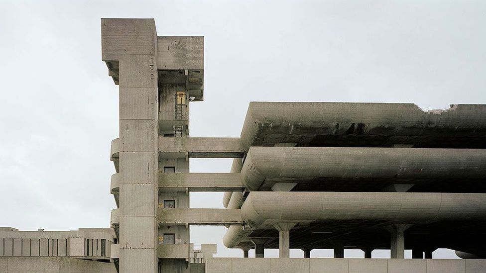 The Tricorn Centre in Portsmouth, UK, which was built in 1966, as concrete use was beginning to explode (Credit: Getty Images)