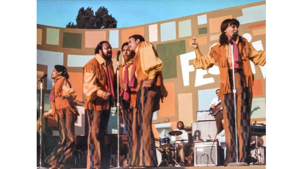 The 5th Dimension, who had a hit with the late '60s anthem Age of Aquarius, are among the artists featured in the film (Credit: Courtesy of Searchlight Pictures)