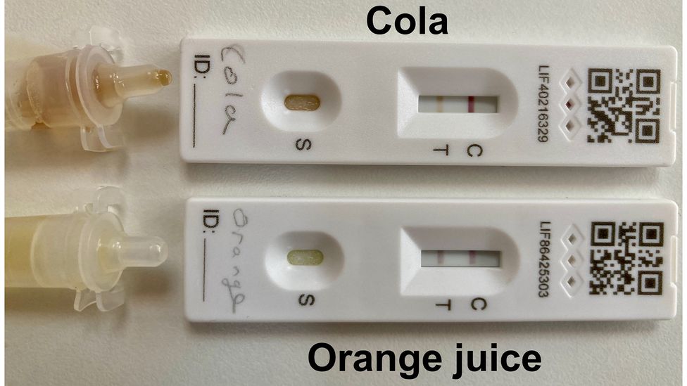 Saliva test positive