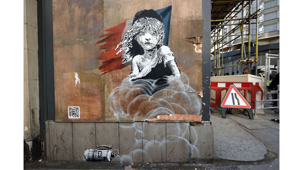 Banksy's 2016 creation drew attention to the refugee crisis (Credit: Alamy)