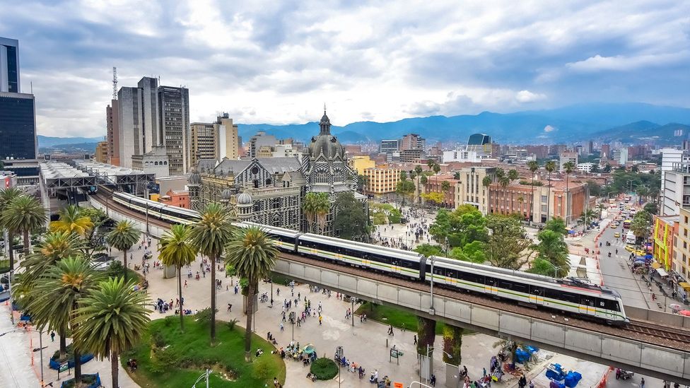 Medellin's modern network of trains, cable cars and public escalators connect the city