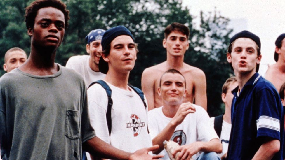 The bracing 1995 teen drama Kids follows a group of apathetic, cast out New York teens who indulge in unprotected sex, violence and skateboarding (Credit: Alamy)