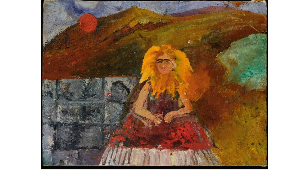 Frida in Flames (Self-portrait inside a Sunflower), 1953-54, is a powerful late painting (Credit: Private Collection, USA. Photo courtesy of Mary-Anne Martin Fine Art New York)