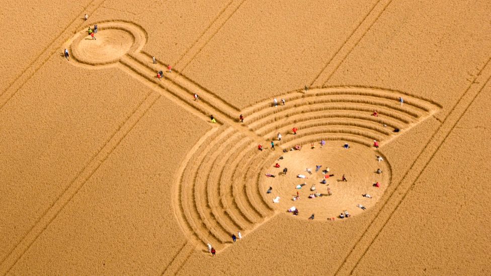 Some hoaxers have claimed to be behind the crop circles, but the intricacy and size of the formations continues to baffle many people (Credit: Christopher Jones/Alamy)