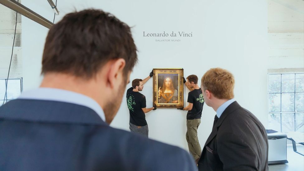 A scene from Saviour for Sale, a second documentary about the Salvator Mundi, by French journalist Antoine Vitkine (Credit: Zadig Productions)