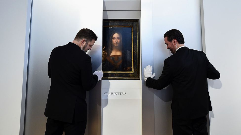 Leonardo da Vinci's Salvator Mundi was sold by Christie's in 2017 for a record-breaking $450 million (Credit: Photo by Ilya S Savenok/Getty Images for Christie's Auction House)