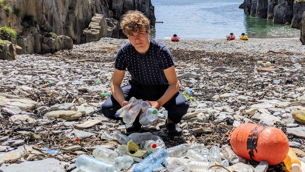 Fionn Ferreira decided to do something about the plastic that was turning up on the beaches close to his home in south west Ireland (Credit: Fionn Ferreira)