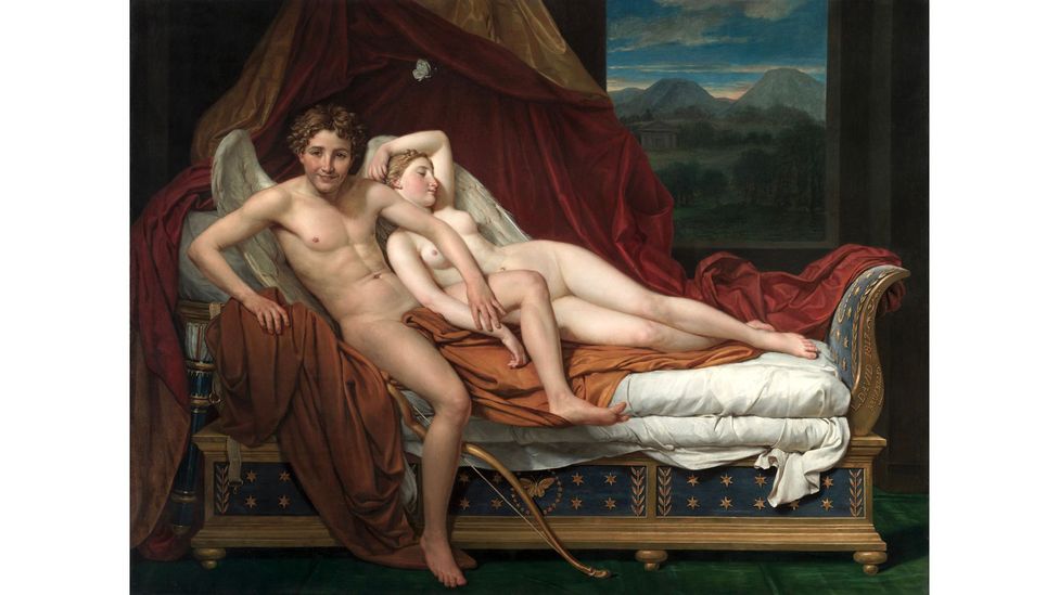 In Jacques-Louis David’s Cupid and Psyche (1817) the butterfly hovers above the head of Psyche, goddess of the soul (Credit: Getty Images) In Jacques-Louis David’s Cupid and Psyche (1817) the butterfly hovers above the head of Psyche, goddess of the soul (Credit: Getty Images)