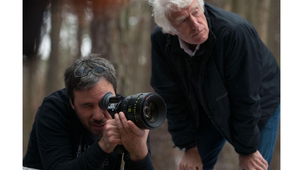 Denis Villeneuve and Director of Photography Roger Deakins on the set of thriller Prisoners; they have worked together on three films (Credit: Warner Bros Pictures)