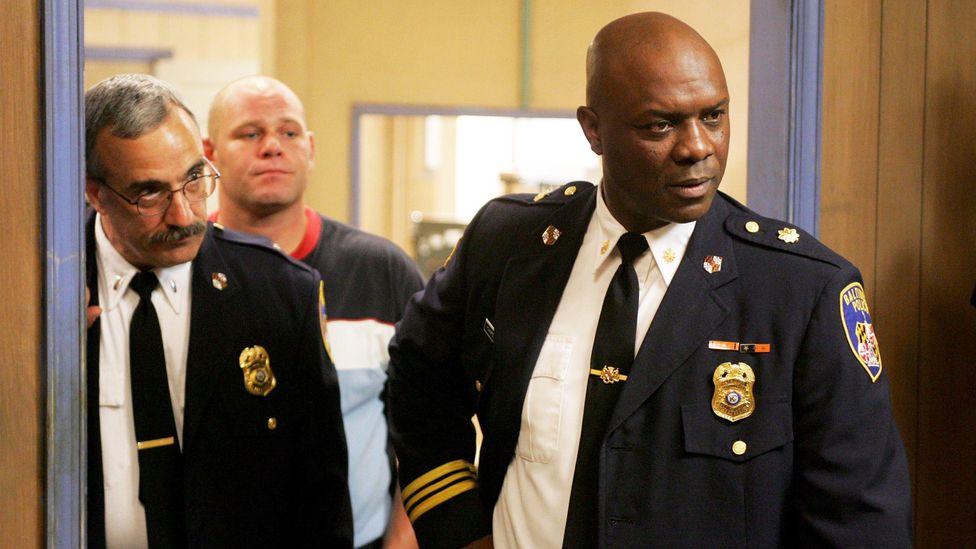 Police major Howard "Bunny" Colvin (Robert Wisdom) – The Wire rejected what David Simon calls the "Thin Blue Line" narrative (Credit: Alamy)
