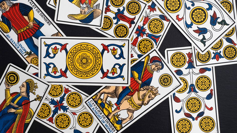 A Tarot de Marseille deck belonging to the author Sylvia Plath was recently auctioned, fetching a huge amount (Credit: Alamy)