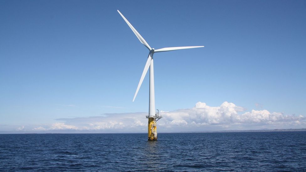 Floating wind turbines on the surface of the ocean allow them to be positioned in deeper water than other offshore wind (Credit: Smith Collection/Gado/Getty Images)