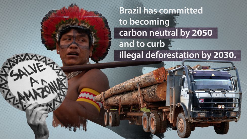 Deforestation is a major driver of emissions in Brazil, and the country has promised to halt illegal deforestation by 2030 (Credit: Adam Proctor/BBC)