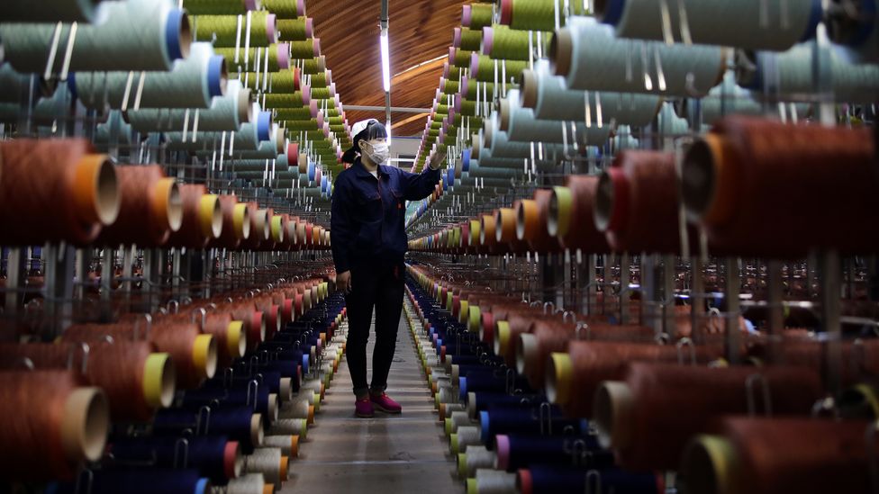 Some synthetic fibres like polyester can be recycled to make new threads for use in clothing thanks to new processes (Credit: Yoshinori Kageyama/Barcroft Media/Getty Images)