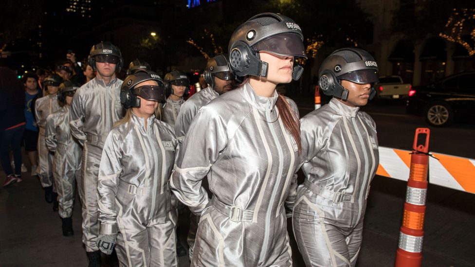 Characters from Ready Player One, at the launch of the movie (Credit: Getty Images)