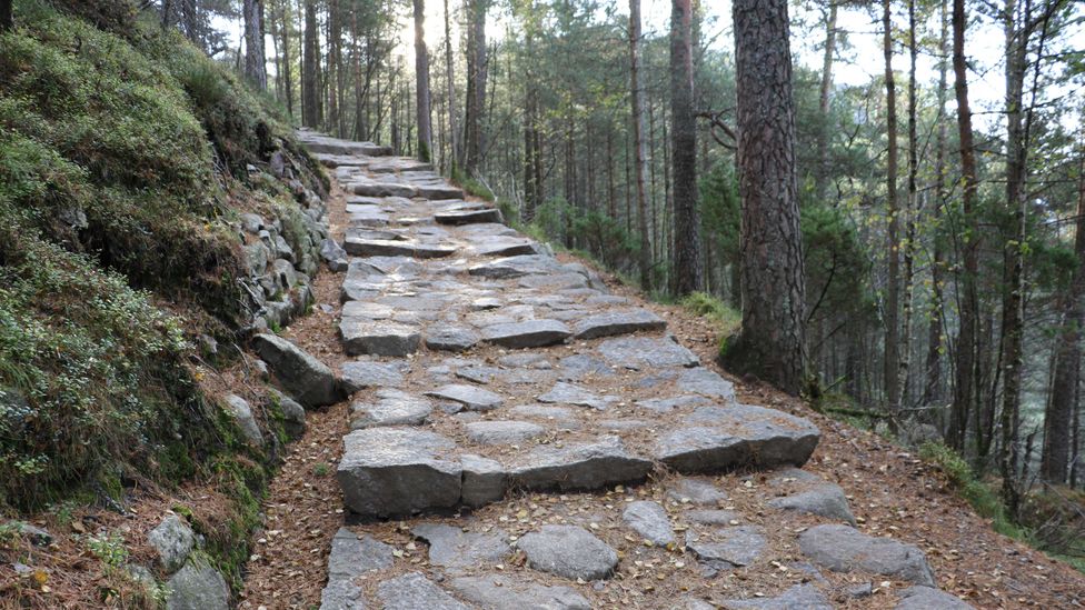 The stone stairway to Preikestolen was built by Nepalese Sherpas, who are experts at working in difficult mountains conditions (Credit: Mike MacEacheran)